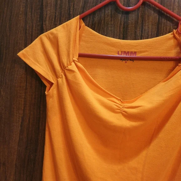 Umm Neon orange asymmetric top - Picture 2 of 5